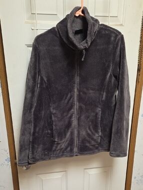32 Degrees Plush Full-Zip Jacket - Charcoal Gray